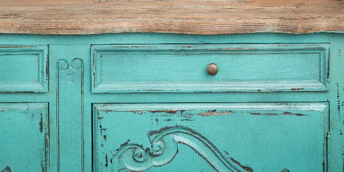 shabby chic blue dresser