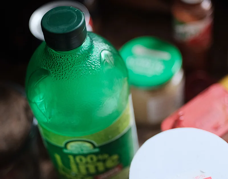 Bottle of lime juice