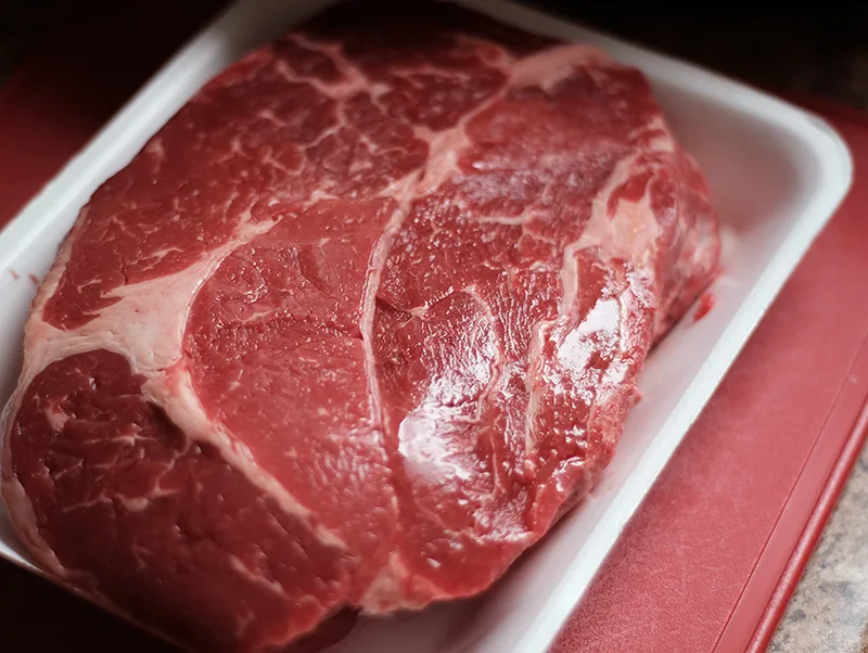Closeup of chuck roast.