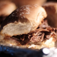 BBQ Beef and Cheddar Sliders