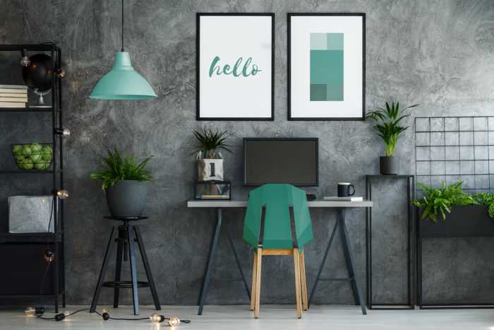 phthalo green office accents