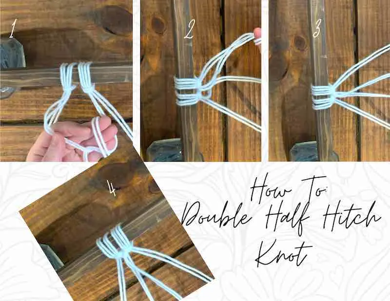 Hot to tie a double half hitch knot.