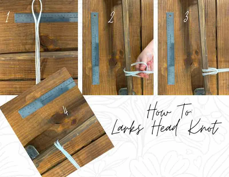 How to tie a larks head knot.