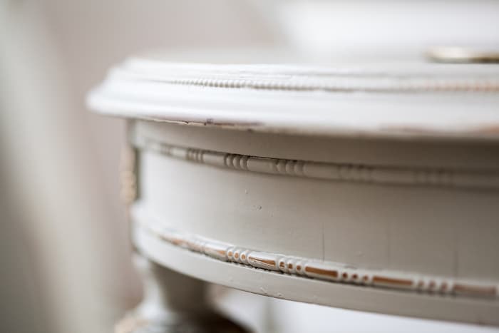 unsealed chalk painted table