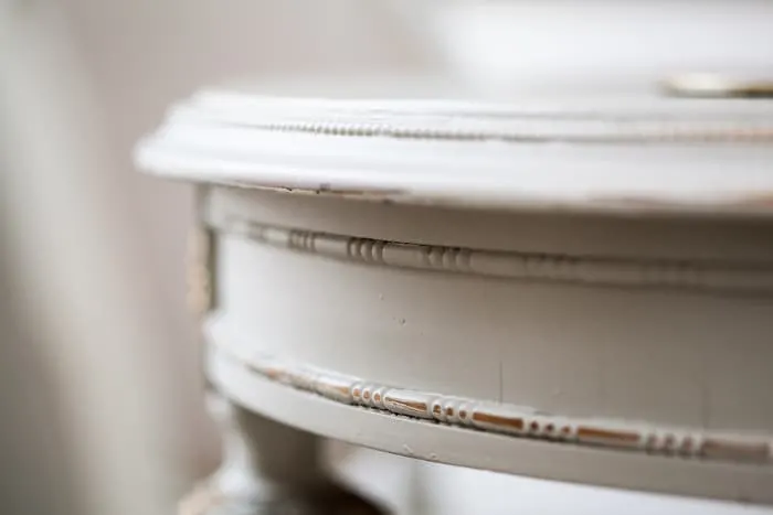 unsealed chalk painted table