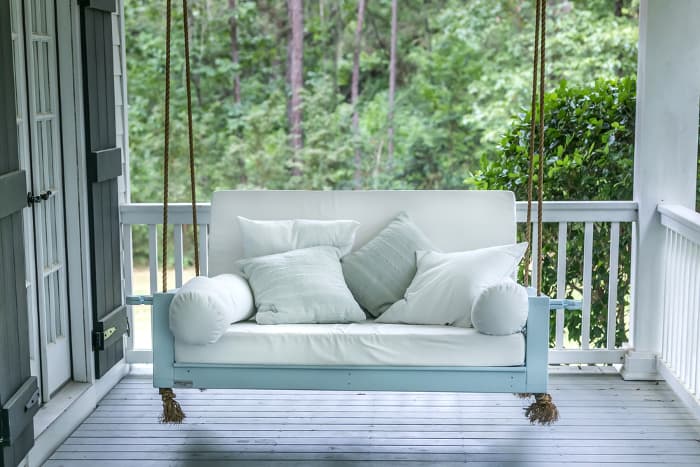 painted porch swing