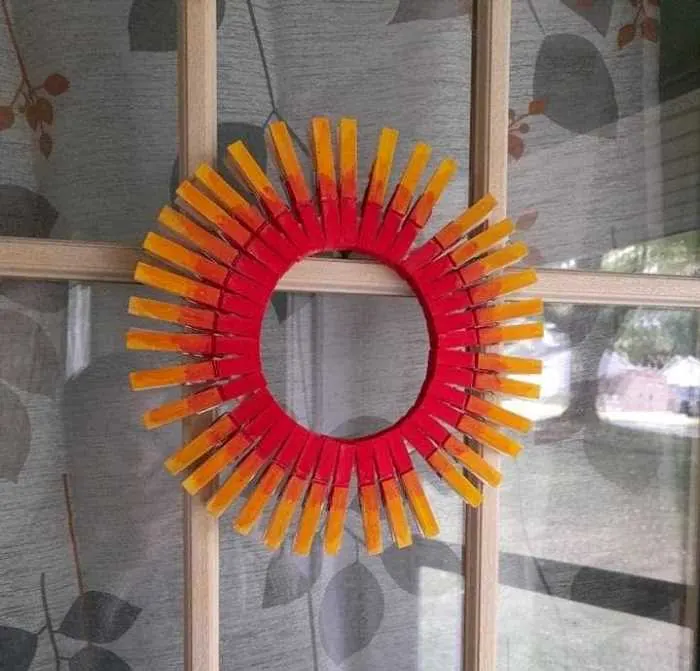 Clothespin wreath
