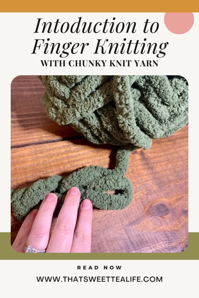 finger knitting chain with website link