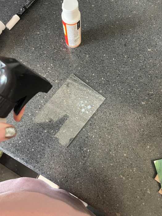 clean the glass with glass cleaner