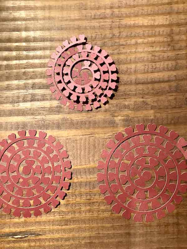 Cut out 3D paper flowers. 