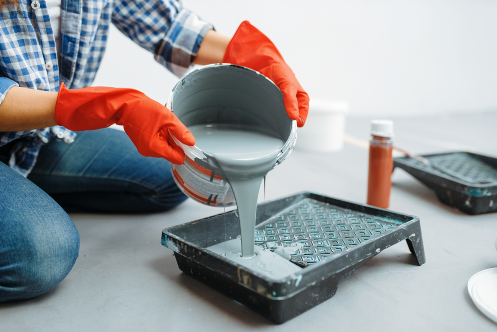 prepare an area to paint your leather furniture