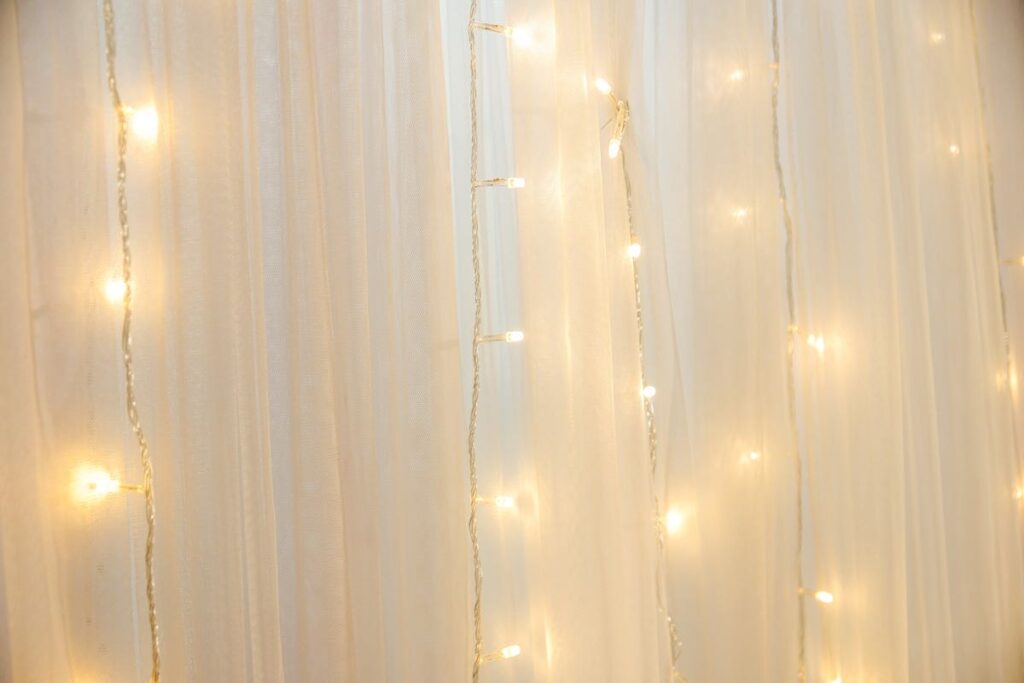 Light-up curtains