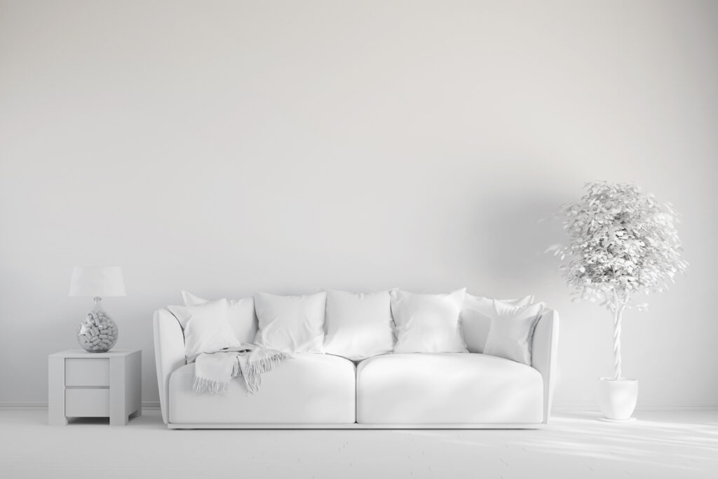 Monochrome white room