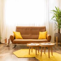 Yellow and Brown living room decorating ideas