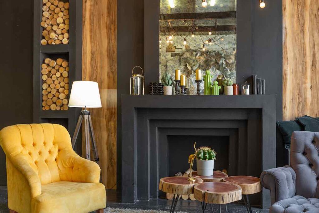 Chocolate brown walls