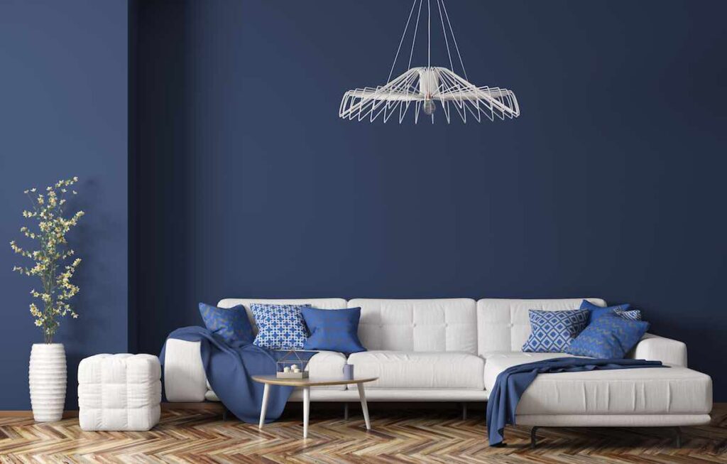 Blue and White Living Room Decorating Ideas