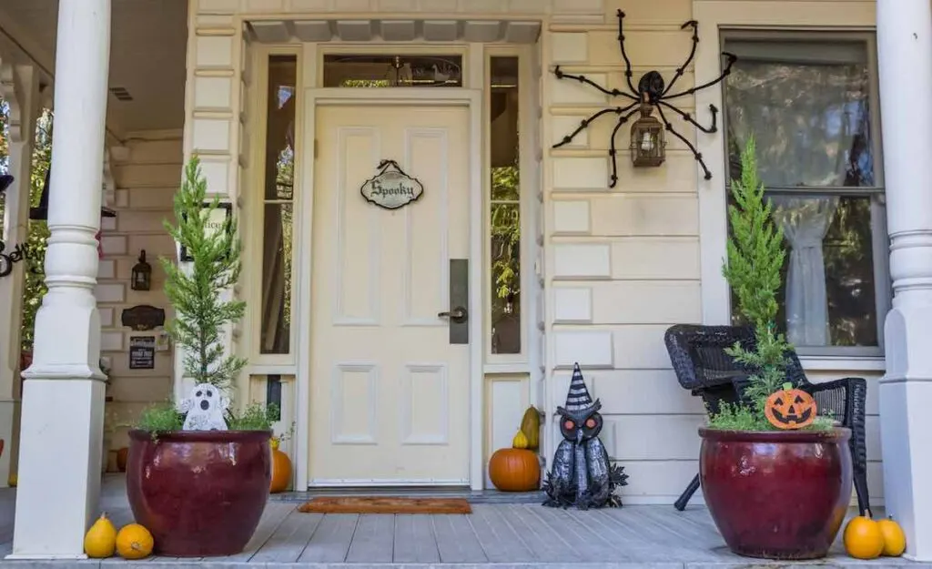 Halloween porch spider