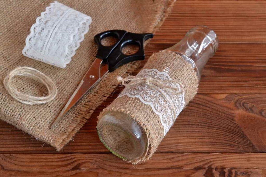 Ribbon vase DIY