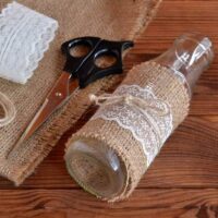 Ribbon vase DIY