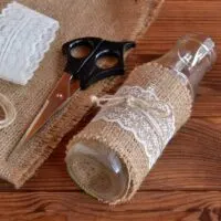 Ribbon vase DIY