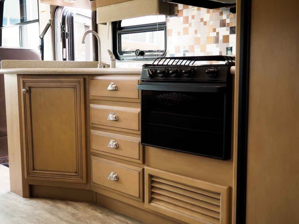RV interior decor, backsplash