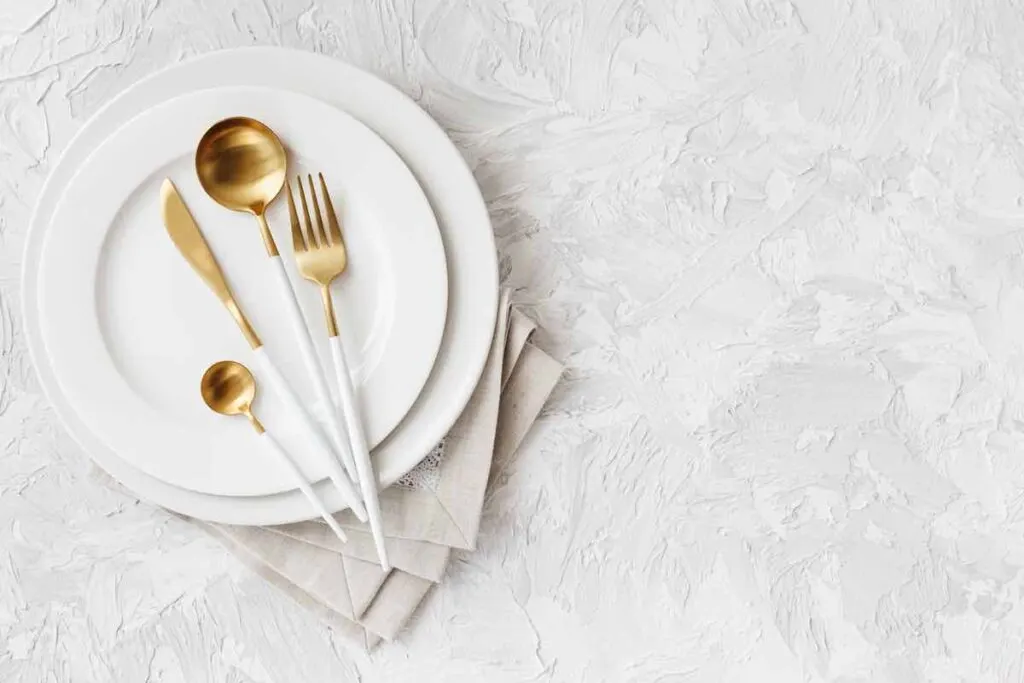 Golden flatware