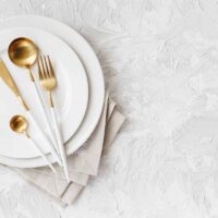 Golden flatware