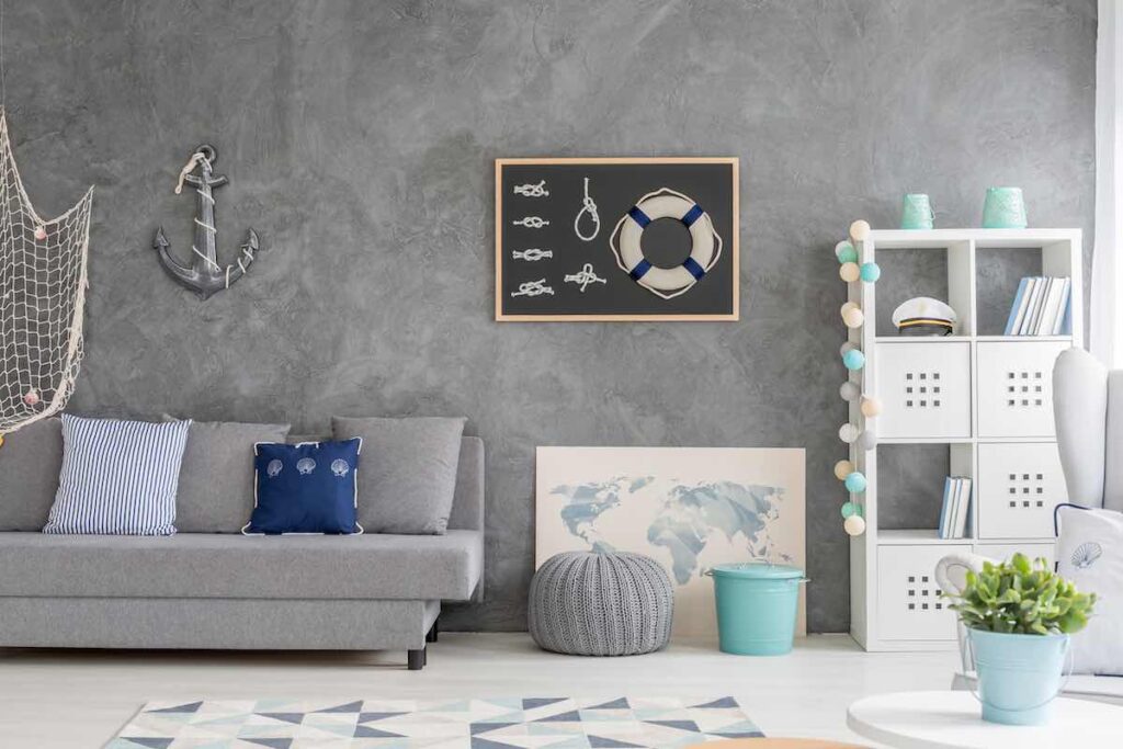 Teal and grey living room decorating ideas