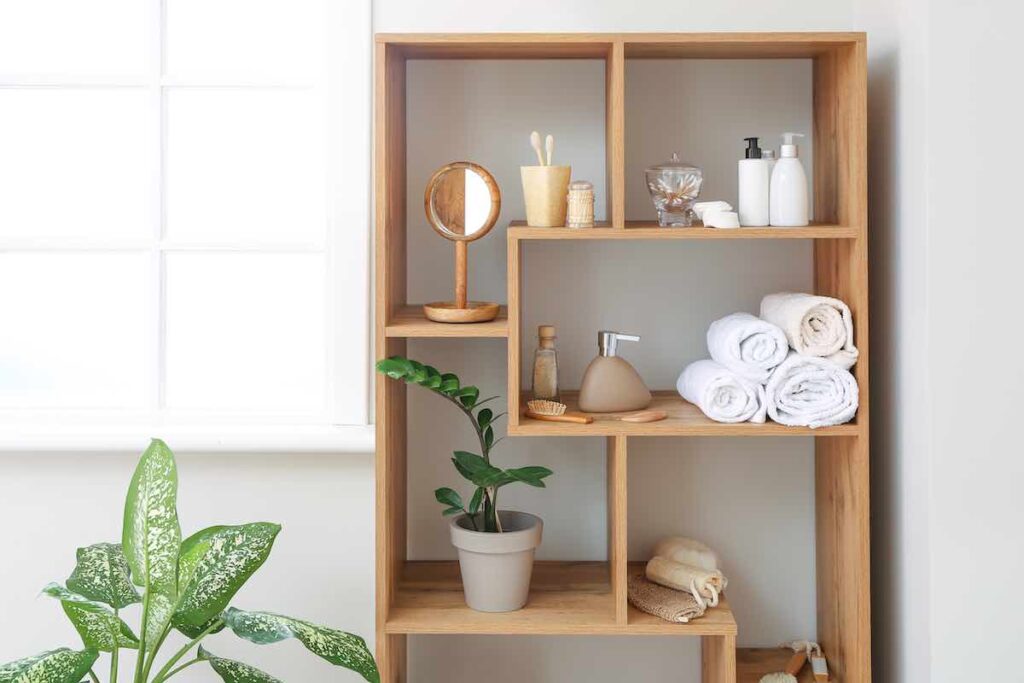 Bathroom shelves