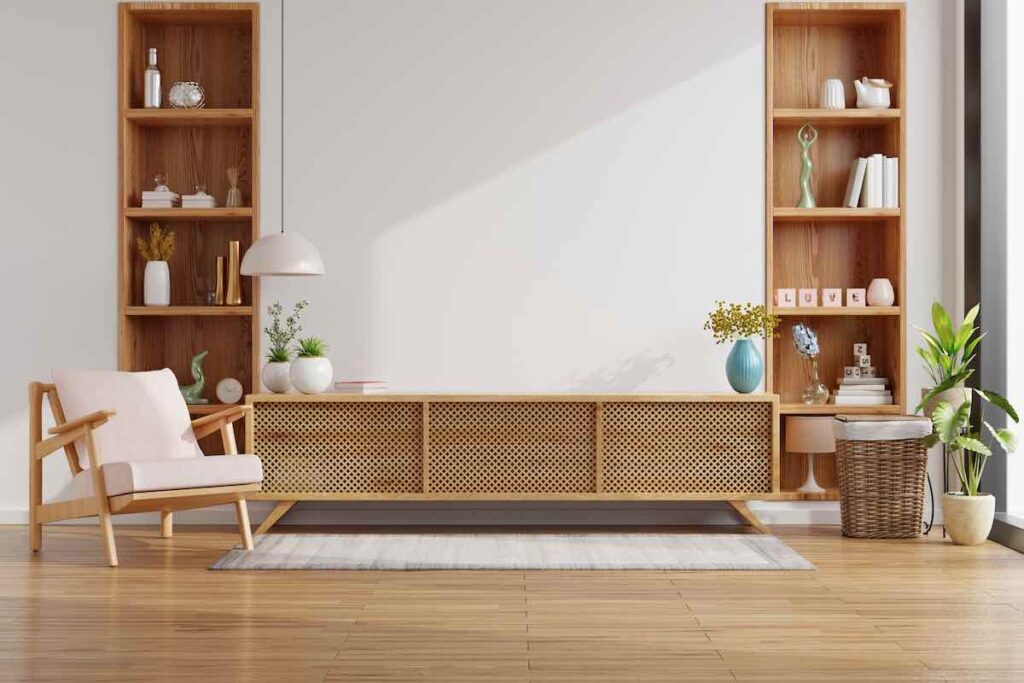 Living room shelves