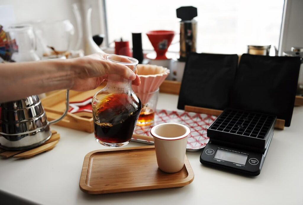 Coffee cart setup