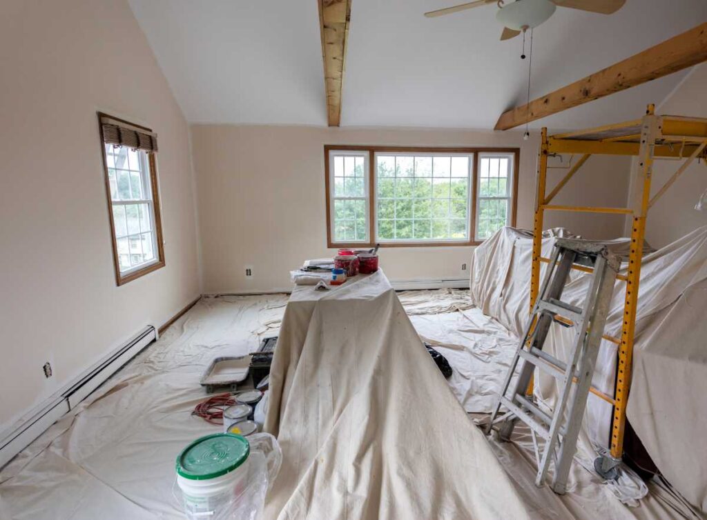Drop Cloths for Spray Painting Furniture