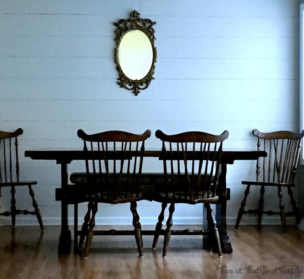 Finished Faux Shiplap Wall