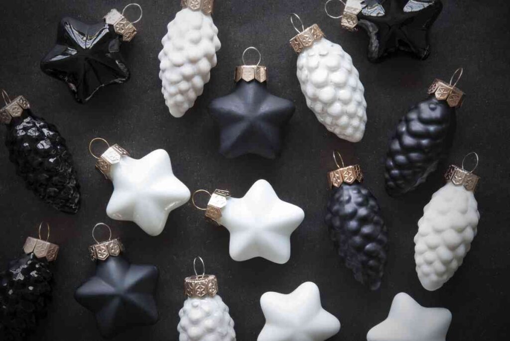 Black and White Christmas Ornaments