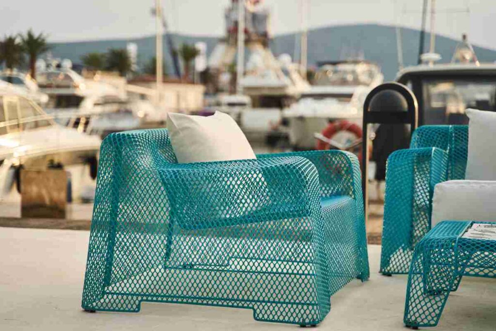 Blue Wicker Chairs