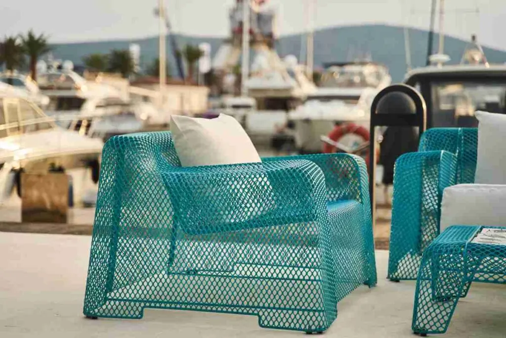 Blue Wicker Chairs