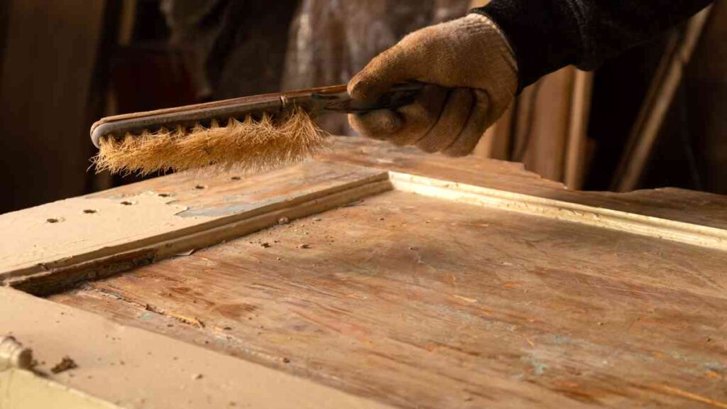 Using a Brush to Clean Wood Before Applying Paint