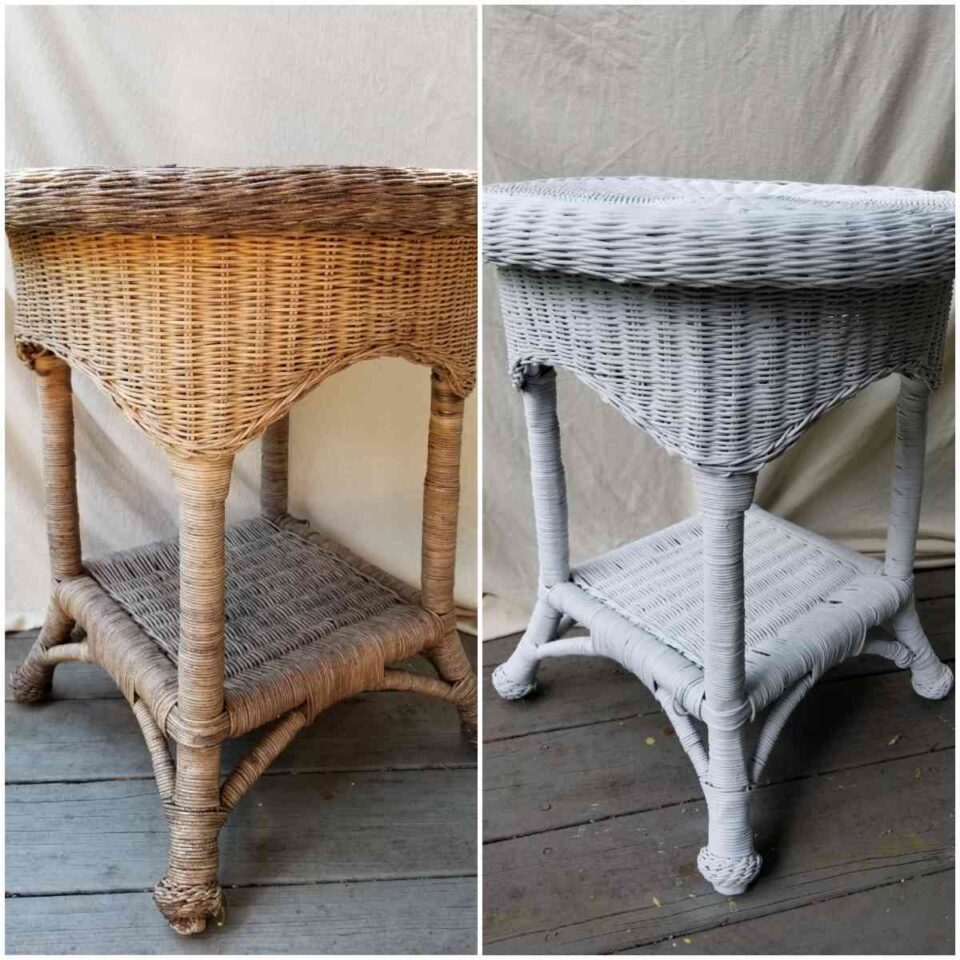 How to Paint Wicker Furniture with Chalk Paint 5 Easy Steps • That