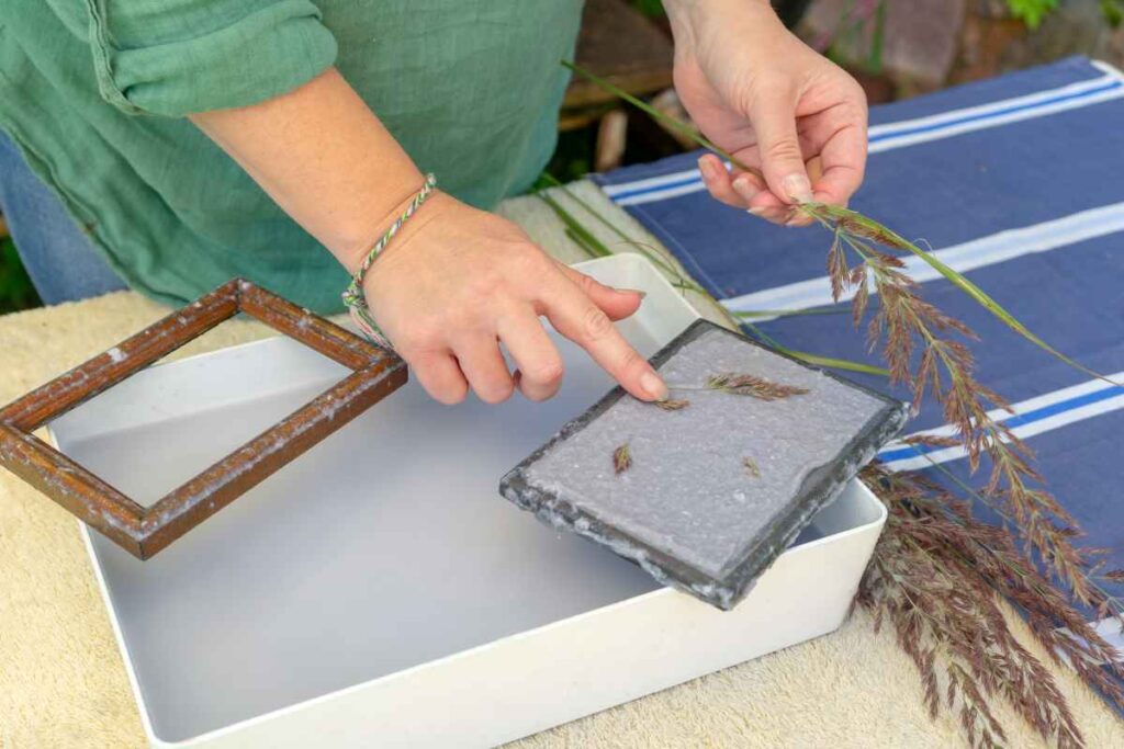 Adding seeds to recycled paper