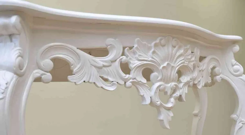 White intricate table