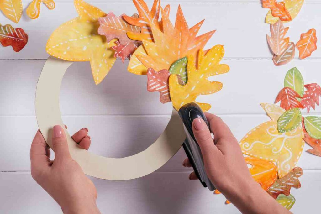fall paper wreath