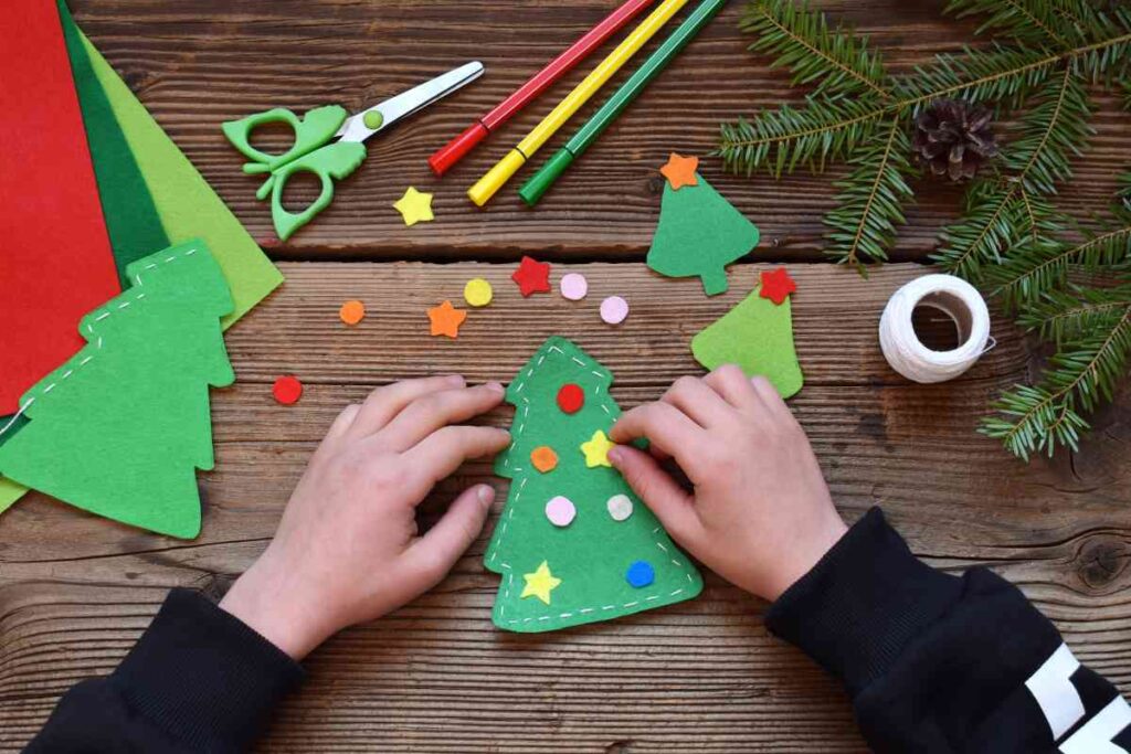 Kids Making Christmas Ornaments