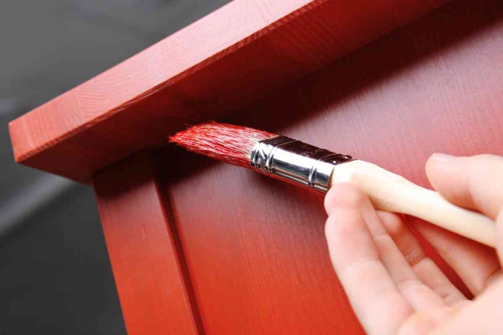 Painting a Piece of Furniture Red