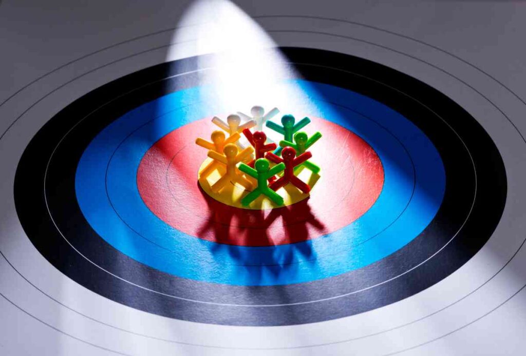 Stick People on a Target. Target Audience