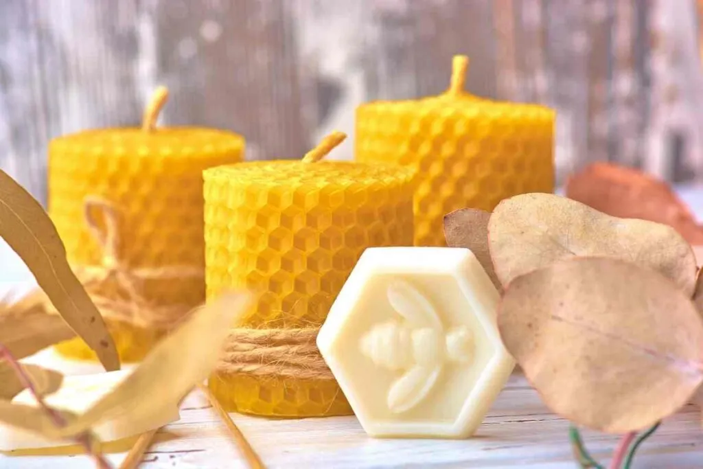 Beeswax molds and samples for how to make beeswax candles