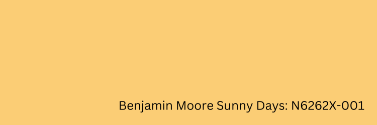Paint swatch Benjamin Moore Sunny Days