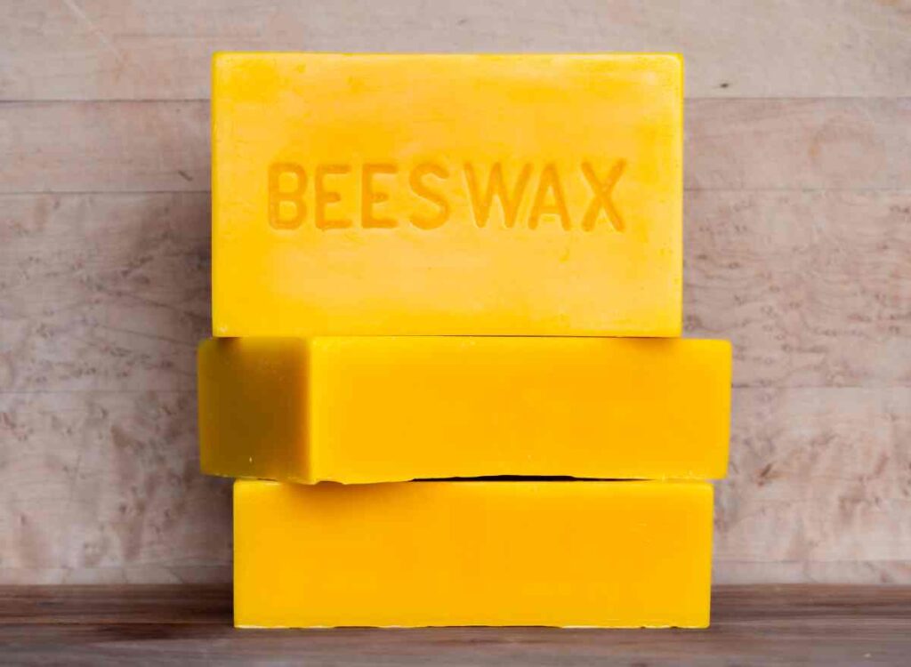 Three blocks of beeswax