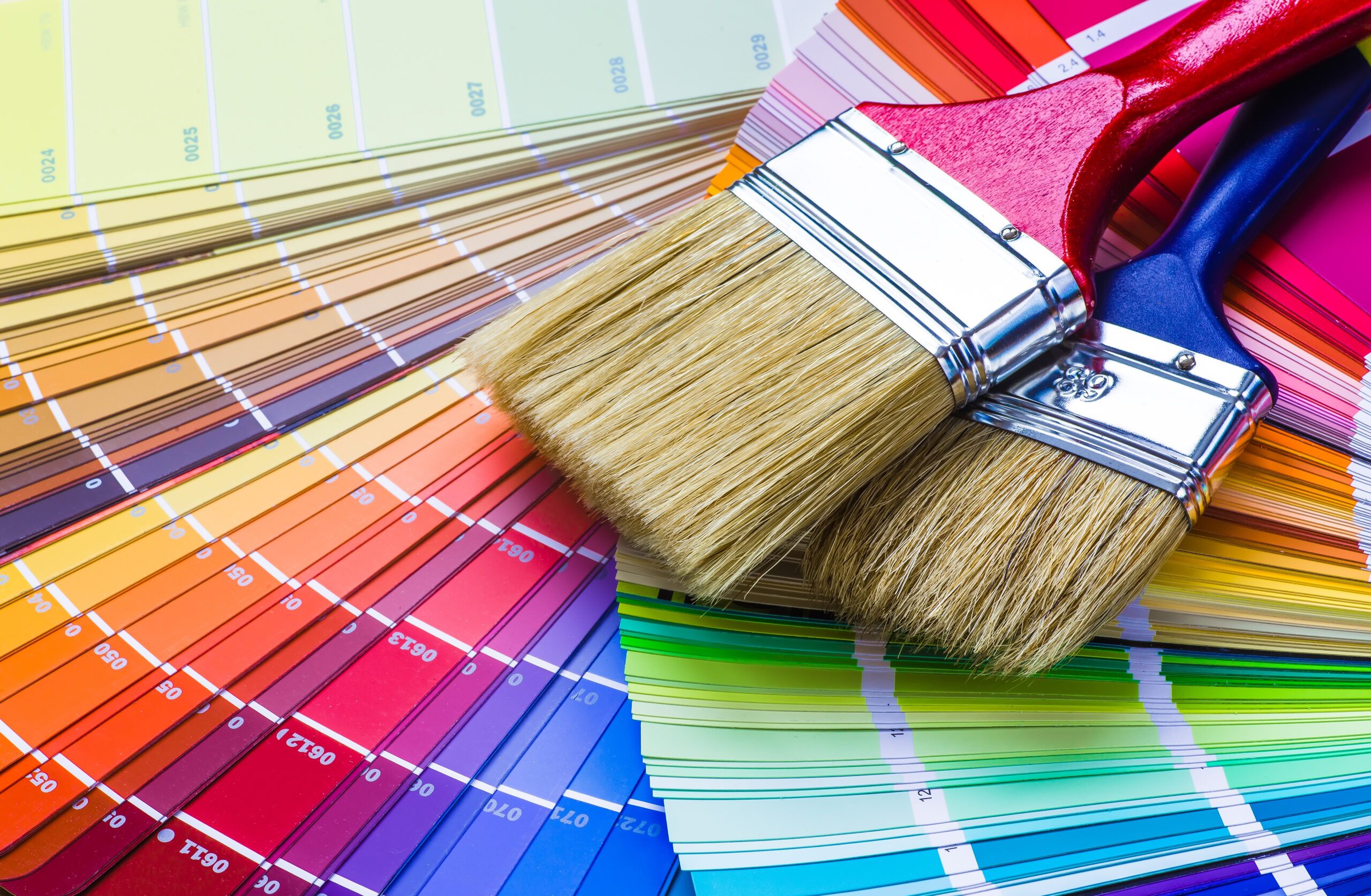 Paint swatches showing the best paint colors for living rooms
