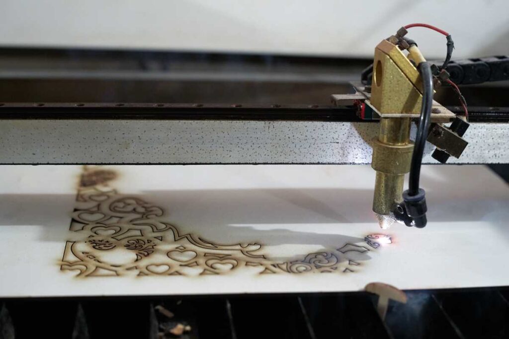 Picture showing wood laser engraving details