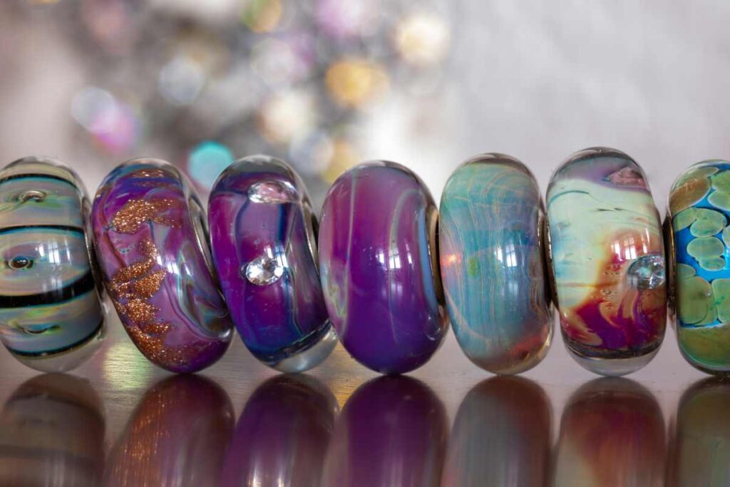 Colorful Murano glass beads